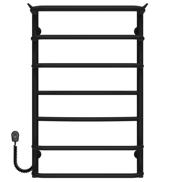 Электрический полотенцесушитель Deffi Юность П7 400х800 левое подключение черный C.YU.80.40.7.E.B.L.5