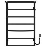 Электрический полотенцесушитель Deffi Юность П7 400х800 правое подключение черный C.YU.80.40.7.E.B.R.5