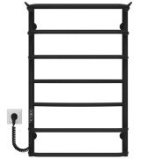 Електрична сушарка для рушників Deffi Юність П7 400х800 ліве підключення JD03 чорний C.YU.80.40.7.E.B.L.1