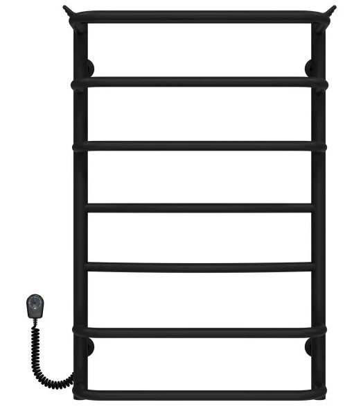 Електричний сушарка для рушників Deffi Юність П7 500х800 ліве підключення чорний C.YU.80.50.7.E.B.L.5