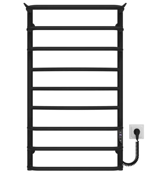 Электрический полотенцесушитель Deffi Юность П9 500х900 правое подключение JD03 черный C.YU.90.50.9.E.B.R.1
