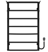 Електрична сушарка для рушників Deffi Юність П7 500х800 праве підключення чорний C.YU.80.50.7.E.B.R.5