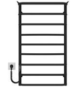 Електрична сушарка для рушників Deffi Юність П9 500х900 ліве підключення JD03 чорний C.YU.90.50.9.E.B.L.1