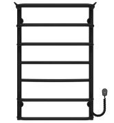 Электрический полотенцесушитель Deffi Юность П7 500х800 правое подключение черный C.YU.80.50.7.E.B.R.5