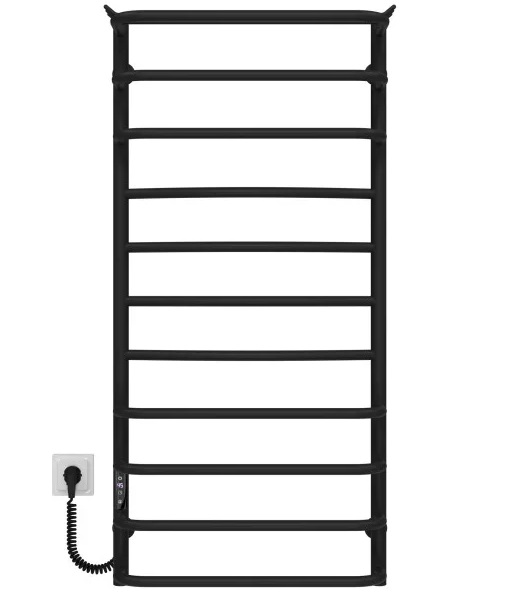 Электрический полотенцесушитель Deffi Юность П11 500х1100 левое подключение JD03 черный C.YU.110.50.11.E.B.L.1