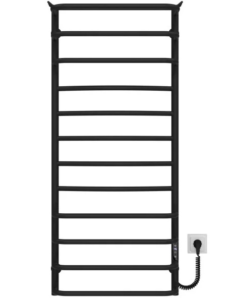 Электрический полотенцесушитель Deffi Юность П12 500х1200 правое подключение JD03 черный C.YU.120.50.12.E.B.R.1