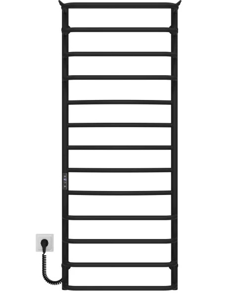 Електрична сушарка для рушників Deffi Юність П13 500х1300 ліве підключення JD03 чорний C.YU.130.50.13.E.B.L.1