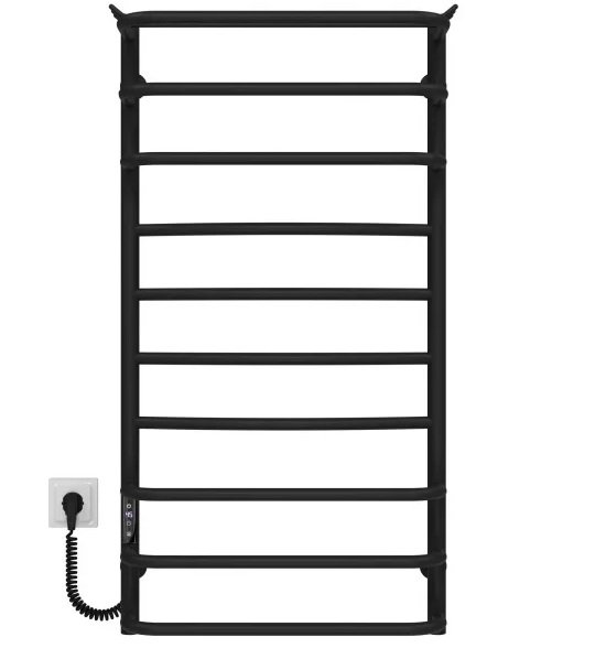 Електрична сушарка для рушників Deffi Юність П10 500х1000 ліве підключення JD03 чорний C.YU.100.50.10.E.B.L.1