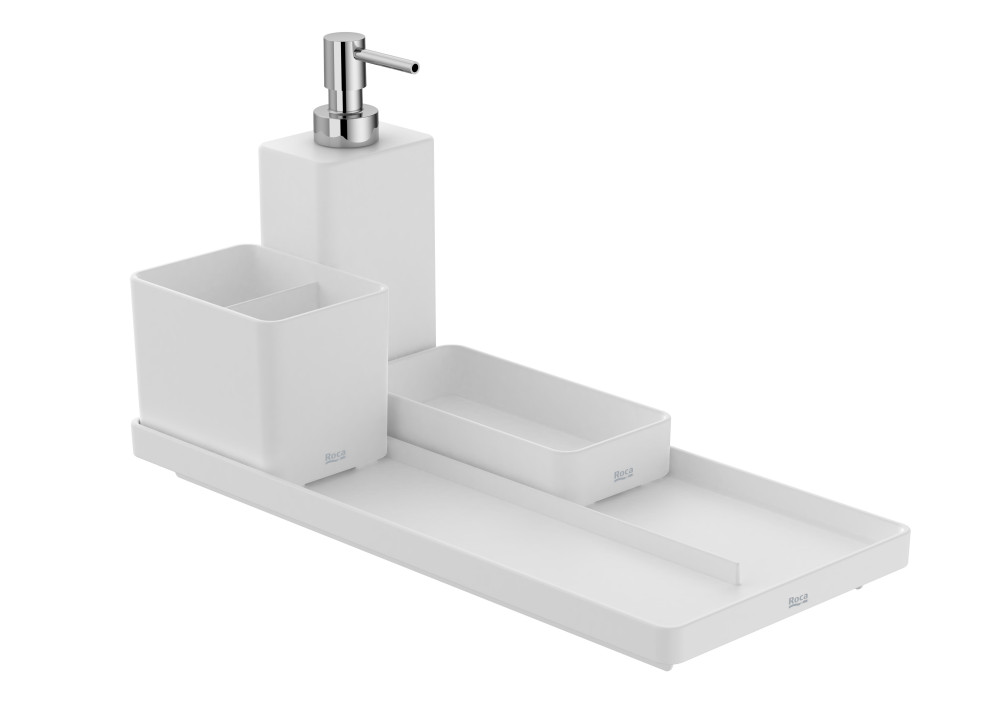 Контейнер для аксессуаров Roca Tempo пластик белый матовый A817670C60
