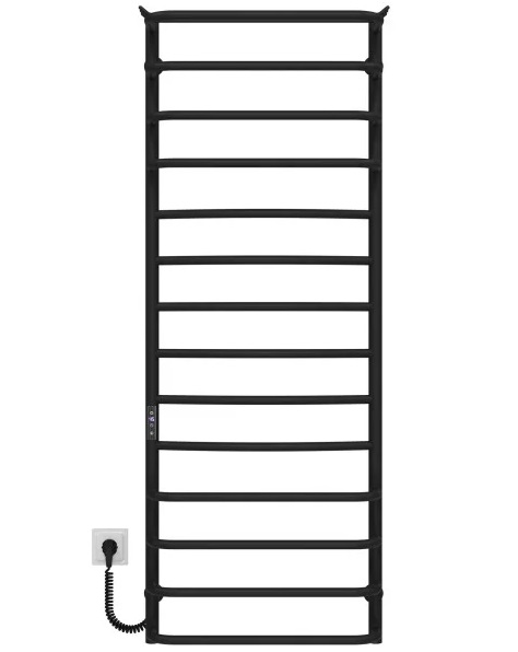 Электрический полотенцесушитель Deffi Юность П14 500х1400 левое подключение JD03 черный C.YU.140.50.14.E.B.L.1