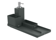 Контейнер для аксесуарів Roca Tempo пластик сірий матовий A817670C70