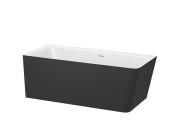 Ванна из искусственного камня Roca Ona 160x70 см угловая левая Stonex белый/черный A2486290K0