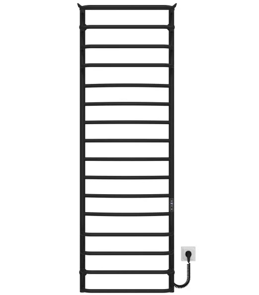 Электрический полотенцесушитель Deffi Юность П16 500х1600 правое подключение JD03 черный C.YU.160.50.16.E.B.R.1