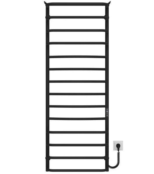 Електрична сушарка для рушників Deffi Юність П14 500х1400 праве підключення JD03 чорний C.YU.140.50.14.E.B.R.1