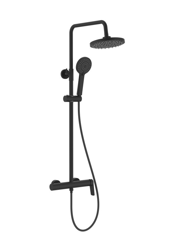 Душевая система Roca Vega с однорычажным смесителем черный матовый A5A976ENB0