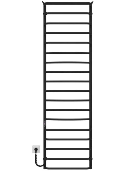 Электрический полотенцесушитель Deffi Юность П18 500х1800 левое подключение JD03 черный C.YU.180.50.18.E.B.L.1