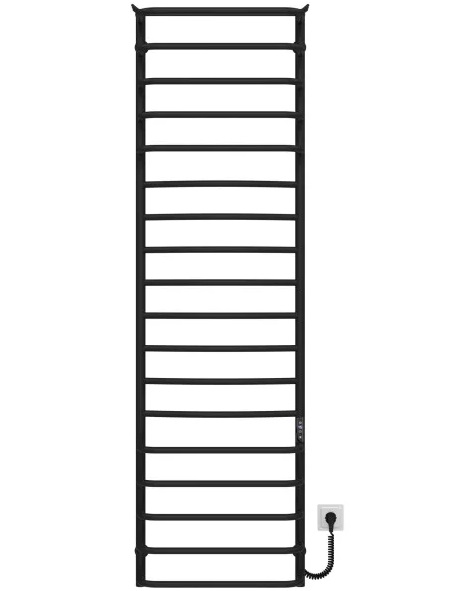 Электрический полотенцесушитель Deffi Юность П18 500х1800 правое подключение JD03 черный C.YU.180.50.18.E.B.R.1
