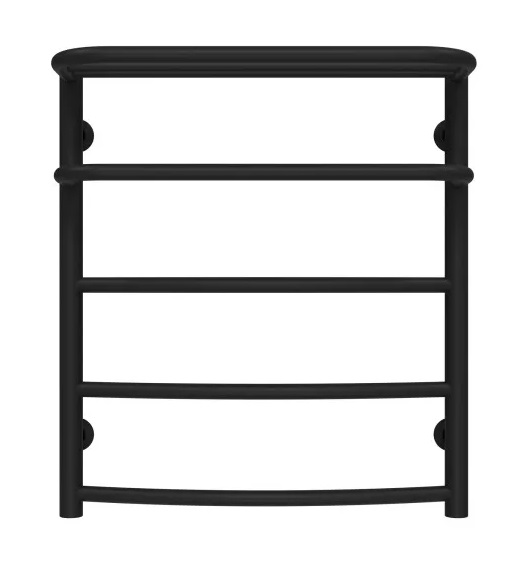 Полотенцесушитель водяной Deffi Отель П5 400х600 нижнее подключение черный C.OD.60.40.5.B.A