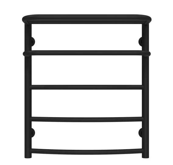 Полотенцесушитель водяной Deffi Отель П5 500х600 боковое левое подключение черный C.OD.60.50.5.B.B