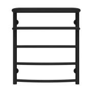 Полотенцесушитель водяной Deffi Отель П5 500х600 боковое левое подключение черный C.OD.60.50.5.B.B