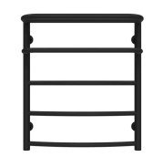 Полотенцесушитель водяной Deffi Отель П5 500х600 боковое левое подключение черный C.OD.60.50.5.B.B