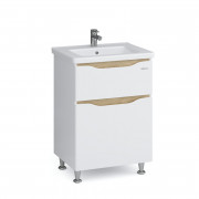 Тумба Sanwerk Liga 60 см с раковиной Space Line МДФ белый/мессина MV0000857