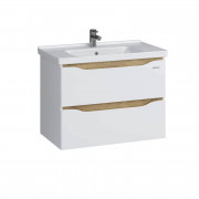 Тумба Sanwerk Liga Air 80 см із раковиною Idea МДФ білий/месіна MV0000862