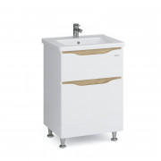 Тумба Sanwerk Liga 60 см с раковиной Space Line МДФ белый/мессина MV0000857