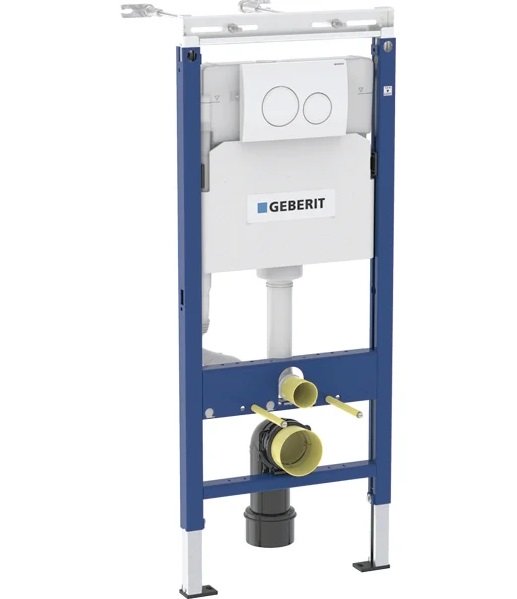 Система инсталляции Geberit Duofix с клавишей смыва Delta20 альпийский белый 458.122.11.2