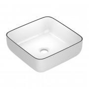 Раковина для ванної Imprese Black Edge 38,5х38, 5 см кераміка білий/чорний i11095