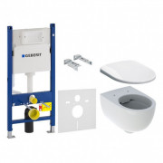 Система інсталяції Geberit Duofix Delta з унітазом Selnova Rimfree із сидінням soft-close 500.694.01.2+500.333.01.1+458.126.00.1