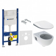 Система инсталляции Geberit Duofix Delta с унитазом Selnova Rimfree с сидением soft-close 501.545.01.1+500.333.01.1+458.126.00.1