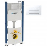 Система инсталляции Geberit Duofix с клавишей смыва Delta50 белый 458.126.00.1+115.119.11.1