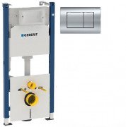 Система инсталляции Geberit Duofix с клавишей смыва Delta30 глянцевый хром 458.126.00.1+115.137.21.1