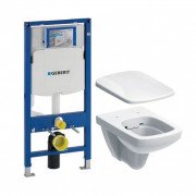 Система инсталляции Geberit Duofix Sigma с унитазом Selnova Square с сидением soft-close 500.275.01.1+500.334.01.1+111.300.00.5
