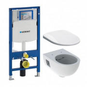 Система інсталяції Geberit Duofix Sigma з унітазом Selnova Rimfree із сидінням soft-close 501.545.01.1+500.335.01.1+111.300.00.5
