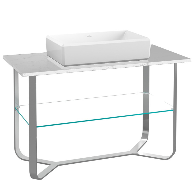 Консоль под раковину Villeroy & Boch Antheus 120х57 см нержавеющая сталь/мрамор каррара B06401RC