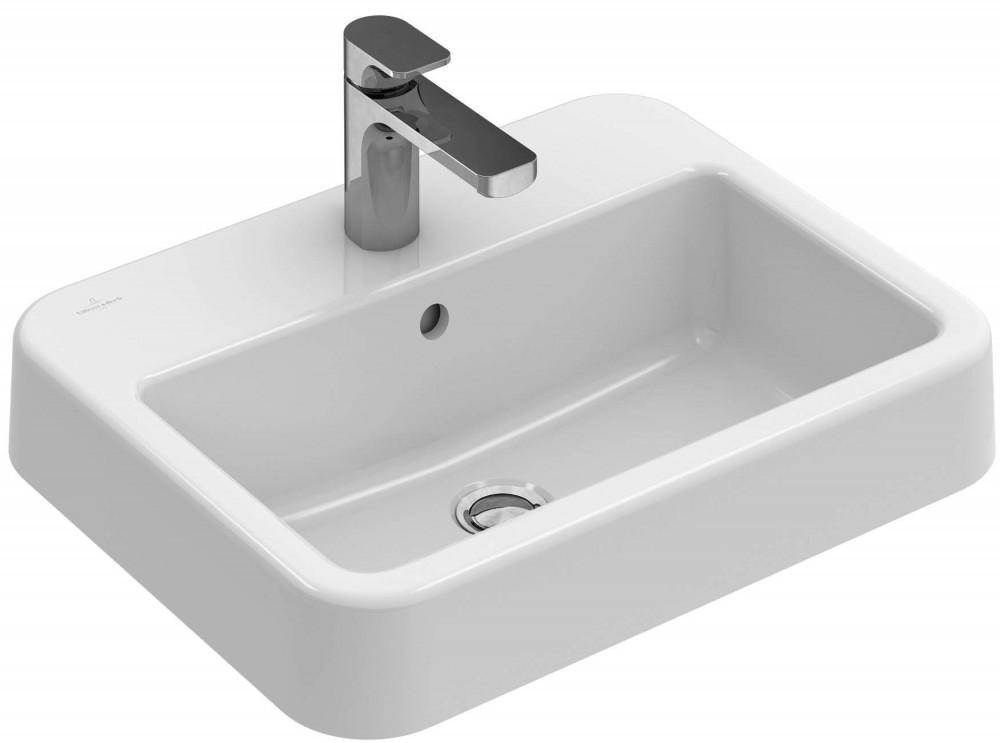 Раковина для ванной Villeroy & Boch Architectura 55х43 см санитарная керамика альпийский белый CeramicPlus 419355R1
