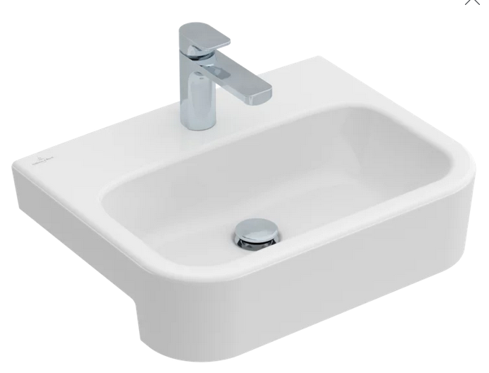 Раковина для ванної кімнати Villeroy & Boch Architectura 55х43 см санітарна кераміка альпійський білий CeramicPlus 419056R1