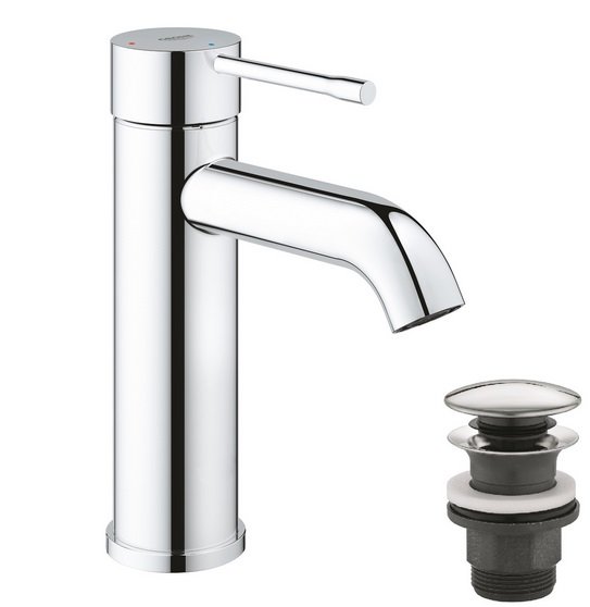 Змішувач для раковини Grohe Essence New одноважільний з донним клапаном хром 24171001