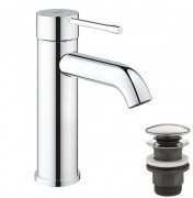 Смеситель для раковины Grohe Essence New однорычажный с донным клапаном хром 24171001