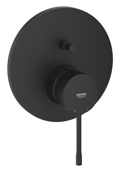 Змішувач для душу вбудований Grohe Essence одноважільний 2 споживача фантомний чорний 24167KF1