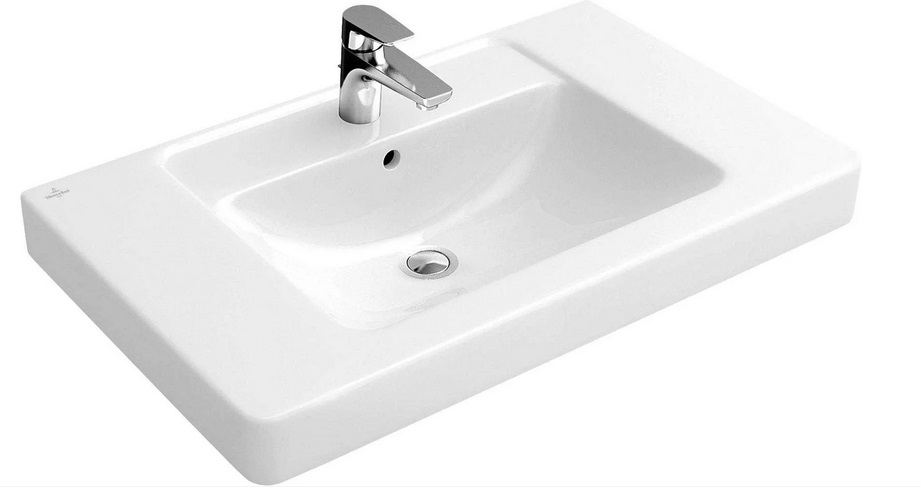 Раковина для ванной Villeroy & Boch Architectura 80х48,5 см санитарная керамика альпийский белый CeramicPlus 611680R1