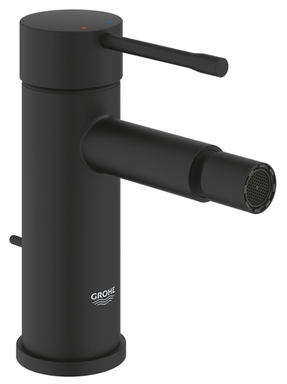 Смеситель для биде Grohe Essence New однорычажный с донным клапаном фантомный черный 24395KF1