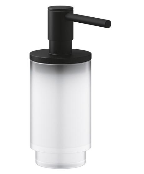 Диспенсер для рідкого мила Grohe Selection метал фантомний чорний/матове скло 41218KF0