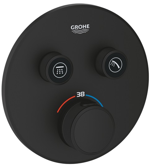 Термостат для душу прихованого монтажу Grohe Grohtherm SmartControl 2 фантомний чорний 29507KF0