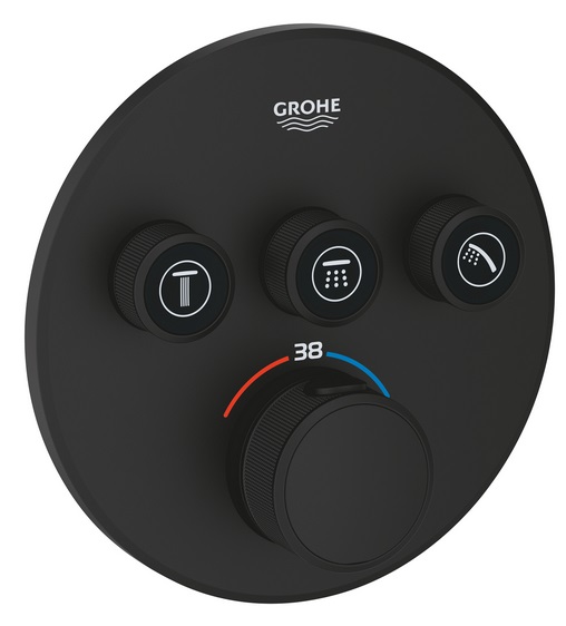 Термостат для душа скрытого монтажа Grohe Grohtherm SmartControl 3 выхода фантомный черный 29508KF0