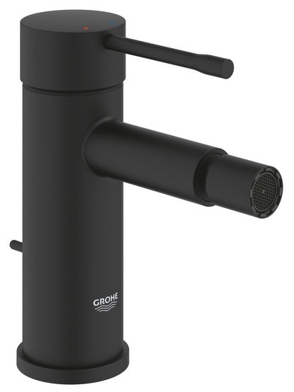 Смеситель для биде Grohe Essence New однорычажный с донным клапаном фантомный черный 24395KF1