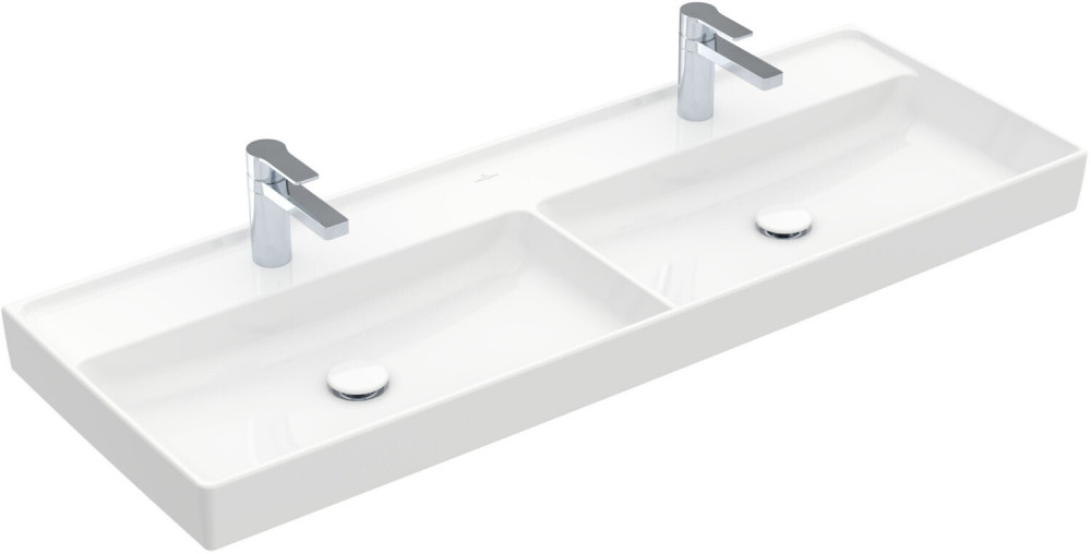 Раковина для ванной Villeroy & Boch Collaro 130x47 см без перелива двойная альпийский белый TitanCeram 4A34D101