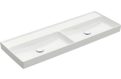 Раковина для ванної кімнати Villeroy & Boch Collaro 130x47 см подвійна камінь білий CeramicPlus 4A34D2RW